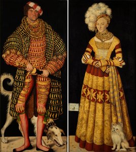 Doppio ritratto del Duca Enrico il Pio e della moglie Duchessa Caterina di Meclemburgo da Lucas Cranach the Elder